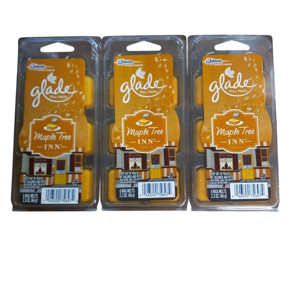 Glade Maple Tree Inn Scented Wax Melts Lot of 3 Packs Discontinued NEW - Picture 2 of 4